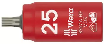Wera 8767 A VDE HF TORX Zyklop Bitnuss 1/4"-Antrieb T25 (05005923001)
