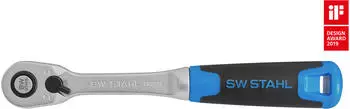 SW-Stahl Umschaltknarre 3/8" 72 Z&auml;hne schlank 196mm (06038L)