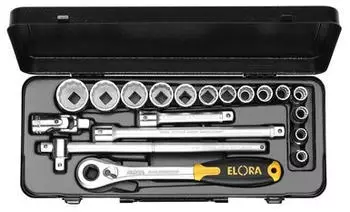 Elora 770-LINDMU Steckschlüssel-Satz 1/2" Zwölfkant 19-teilig 10-32mm (770-LINDMU)