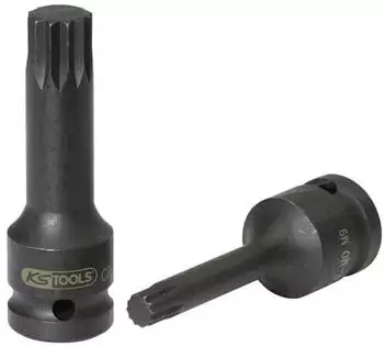 KS Tools Kraft-Bit-Stecknuss Vielzahn, lang, 1/2" M10 (911.0950-E)