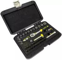 C.K Tools Ratchet Metric Socket Set, 36 Pieces, 1/4 (T4660)