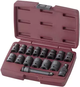 Kraftwerk Schlag-Steckschlüsselsatz 1/2" Cr-Mo 10-24mm, 16-tlg. (380005)