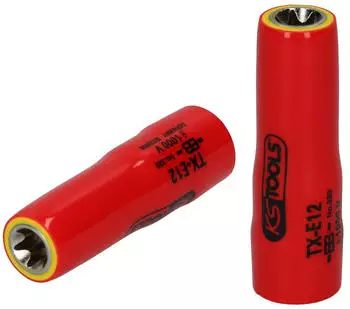 KS Tools Torx-E-Stecknuss 3/8" mit Schutzisolierung 1000V E12 lang (117.2371)