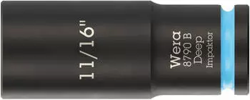 Wera 8790 B Impaktor Deep Au&szlig;en-Sechskant Steckschl&uuml;sseleinsatz 3/8" 11/16" (05005571001)