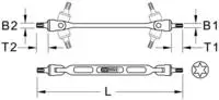 Ks Tools Doppel-Gelenkschl&uuml;ssel 517.0317