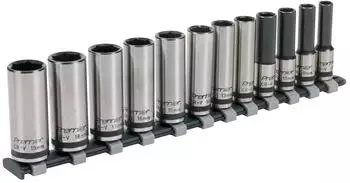 Sealey AK2744B Premier Black Steckschlüssel-Set Tief Lock-On 3/8" 12-tlg. (AK2744B)