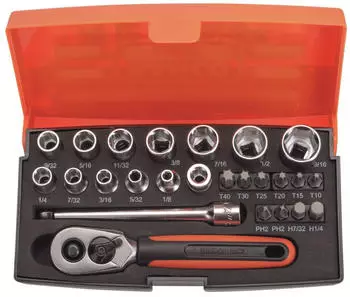 Bahco SL25AF Steckschl&uuml;sselsatz 1/4" 25-teilig (BHSL25AF)