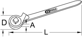 KS Tools BERYLLIUMplus Zahnradknarre 3/4" Durchsteckvierkant 500mm (962.3491)
