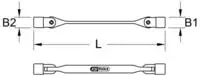 Ks Tools Doppel-Gelenkschl&uuml;ssel 517.0335