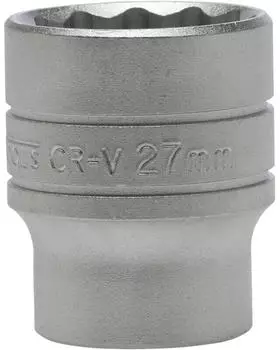 Teng Tools M120527-C Bi-Hexagon Steckschlüsseleinsatz 12-kant 1/2" Antrieb 27mm (M120527-C)