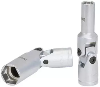 KS Tools Gl&uuml;hkerzen-Gelenknuss 3/8" kurz 8mm 75mm (500.7301)