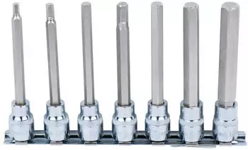 KS Tools CHROMEplus Bit-Stecknuss-Satz Innensechskant 3/8" 7-tlg. 4-12mm lang (918.3960)