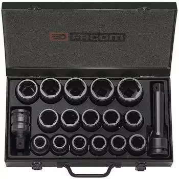 Facom 3/4" IMPACT Sechskant-Steckschl&uuml;ssel-Sortiment Zollma&szlig;e, 18-tlg. (NK.500U)