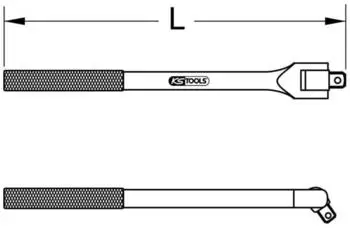 KS Tools BERYLLIUMplus Gelenk-Steckgriff 1/4" 215mm (962.1456)