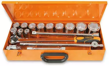 Beta 928 A/C12 Sechskant-Steckschlüssel-Satz 3/4" 22-55mm, 12-tlg. + 5 Zubehör (9280955)