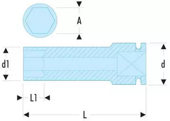 Facom NSB.27 1/2" Tiefe D&uuml;nnwand Sechskant Schlagnuss 27mm (NSB.27)