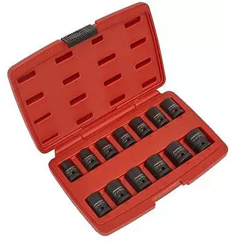 Sealey Premier Schlagschrauber-Steckschlüsselsatz 1/2" Antrieb 12-kant 13-tlg (AK5614M)