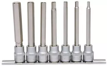 KS Tools Bit-Stecknuss-Satz Innensechskant 3/8" lang, 7-tlg. (911.1560)