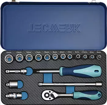 Tecwerk Steckschl&uuml;sselsatz 18-tlg. 1/4 Zoll SW 4-14mm 6KT (2000821182)