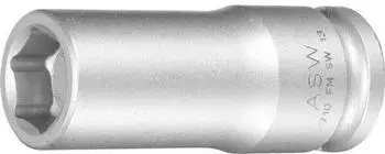 ASW Kraft-Steckschl&uuml;sseleinsatz 6KT lang Federmagnet 3/8" 13mm (071062)