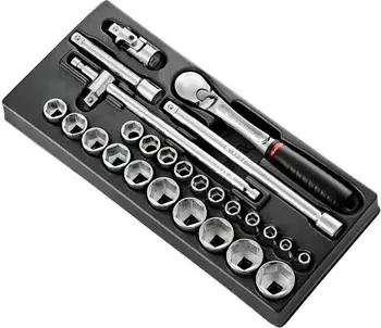 Facom MOD.SL161-46 Steckschl&uuml;sselmodul 1/2" 6-Kant metrisch 26-teilig (MOD.SL161-46)