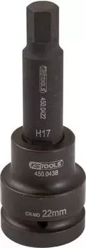 KS Tools Kraft-Bit-Stecknuss Innensechskant lang 3/4" 19mm (450.0462)