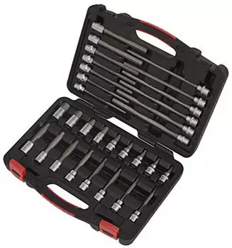 Sealey Sechskant-Bit-Steckschlüssel Set 30-tlg. 3/8" Antrieb (AK89000)
