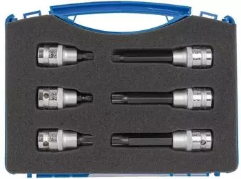 SW-Stahl Schraubendreheins&auml;tze 1/2" Innenvielzahn M6-M12, 6-teilig (S5106)