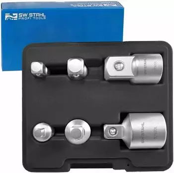 SW-Stahl Adaptersatz 1/4"-3/4" 6-teilig, Reduzierst&uuml;ck/Vergr&ouml;&szlig;erungsst&uuml;ck (07920L)