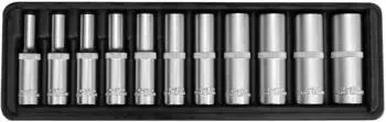 SW-Stahl Tiefe Steckschl&uuml;sseleins&auml;tze 1/4" 4-13mm, 11-teilig (05430L)