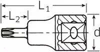 STAHLWILLE Schraubendrehereinsatz 1/2" 54 TX T 25