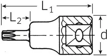 Stahlwille Steckschl&uuml;sseleinsatz 54 TX 1/2" T25, 55mm (03100025)