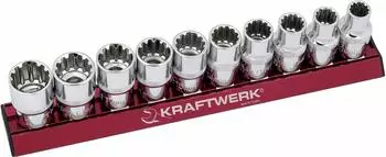 Kraftwerk Combi Stecknuss-Satz MagAlu 1/2" 10-teilig 10-19mm (330990)