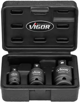 Vigor Blinky Schlagschrauber Gelenkst&uuml;ck Satz 1/4", 3/8", 1/2" Vierkant, 3-teilig (V5505N)