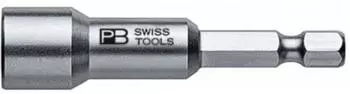 PB Swiss Tools Steckschl&uuml;sseleinsatz Schaft E 6,3 mit Magnet 13mm (E6.200/13 M)