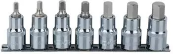 KS Tools CHROMEplus Bit-Stecknuss-Satz Innensechskant 1/2", 7-tlg., 5-14mm, kurz (918.1335)