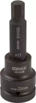 KS Tools Kraft-Bit-Stecknuss Innensechskant lang 3/4" 22mm (450.0463)