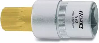 HAZET Schraubendreher-Steckschl&uuml;sseleinsatz 1/2 Zoll Innen-Vielzahn XZN 12mm (990-12)