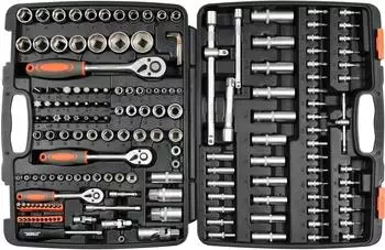 Yato Steckschlüssel-Ratschen-Set 173-tlg. 1/2", 1/4", 3/8" (58688)