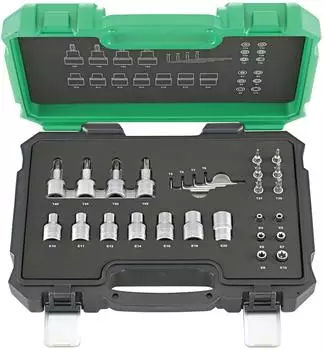 Fortis Steckschl&uuml;sselgarnitur 1/4" + 1/2", 27-teilig