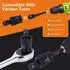 LuxusKollektion Stecknuss-Adapter-Set 6-teilig mit Kardangelenk 1/4