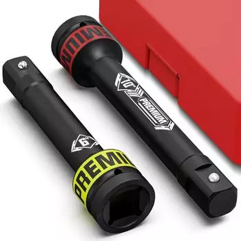 LuxusKollektion Steckschl&uuml;ssel-Verl&auml;ngerungen 1" 2-tlg. 150mm & 250mm, Chrom-Vanadium-Stahl