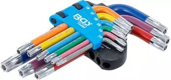 BGS Winkelschl&uuml;ssel-Satz T-Profil (TORX) T10-T50 Multicolour, 9-tlg. (74460)