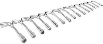 Bahco Doppelsteckschl&uuml;ssel-Satz metrisch, gekr&ouml;pft, 12x6-Punkt Dynamic Drive, 15-tlg. (28M/15)