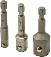 Projahn Bit Adapter Set 3-teilig L&auml;nge 50 mm f&uuml;r Stecknuesse, 1/4, 3/8, 1/2...