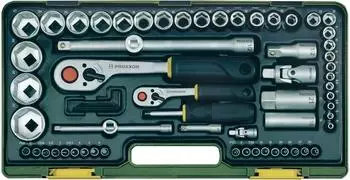 Proxxon Komplettsatz f&uuml;r z&ouml;llige Schrauben 1/4" + 1/2" 65-tlg.