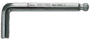 Wera 950 PKS Winkelschlüssel, metrisch, gestellverchromt 6,0 x 100 28 mm