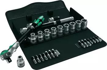 Wera Zyklop Speed-Knarrensatz 1/2" metrisch 28-teilig 8100 SC 6 Wera Zyklop Speed-Knarrensatz 1/2" metrisch 28-teilig 8100 SC 6