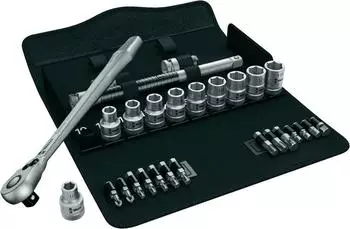 Wera Zyklop Metal-Knarrensatz, Umschalthebel 1/2" metrisch 28-tlg. 8100 SC 8 Wera Zyklop Metal-Knarrensatz, Umschalthebel 1/2" metrisch 28-tlg. 8100 SC 8