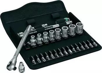 Wera 8100 SA 7 Zyklop Metal-Knarrensatz mit Durchsteckvierkant, 1/4" metrisch, 28-tlg. Wera 8100 SA 7 Zyklop Metal-Knarrensatz mit Durchsteckvierkant, 1/4" metrisch, 28-tlg.